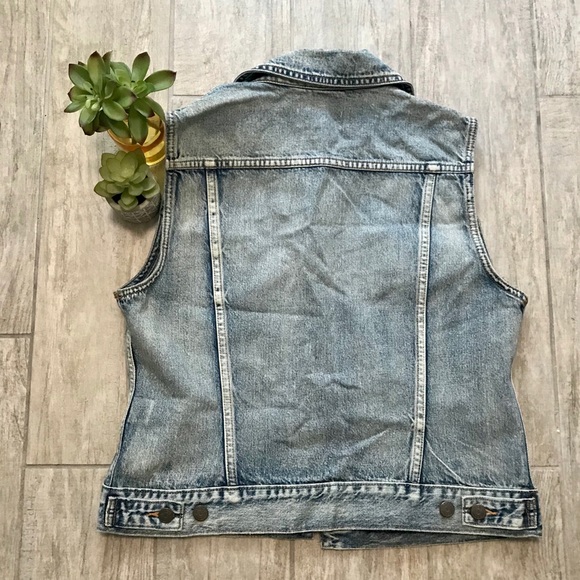 J. Crew Indigo Denim Vest Sleeveless Jean Jacket - Picture 2 of 5